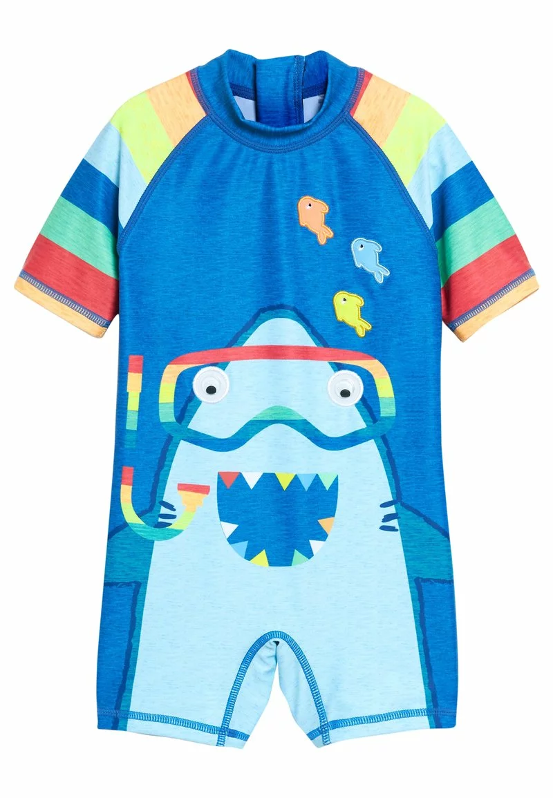 Next Kinder SUNSAFE ALL IN ONE - Badeanzug - Blue 1 Next Kinder SUNSAFE ALL IN ONE - Badeanzug - Blue