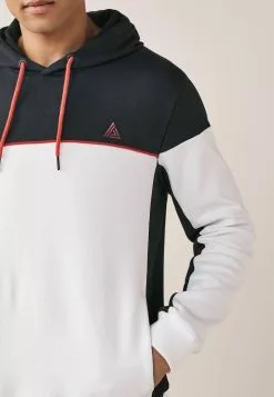 Next Herren COLOURBLOCK - Kapuzenpullover - Black White -Next Großes Kaufhaus e1c4a0edb938403693895b2be551786b