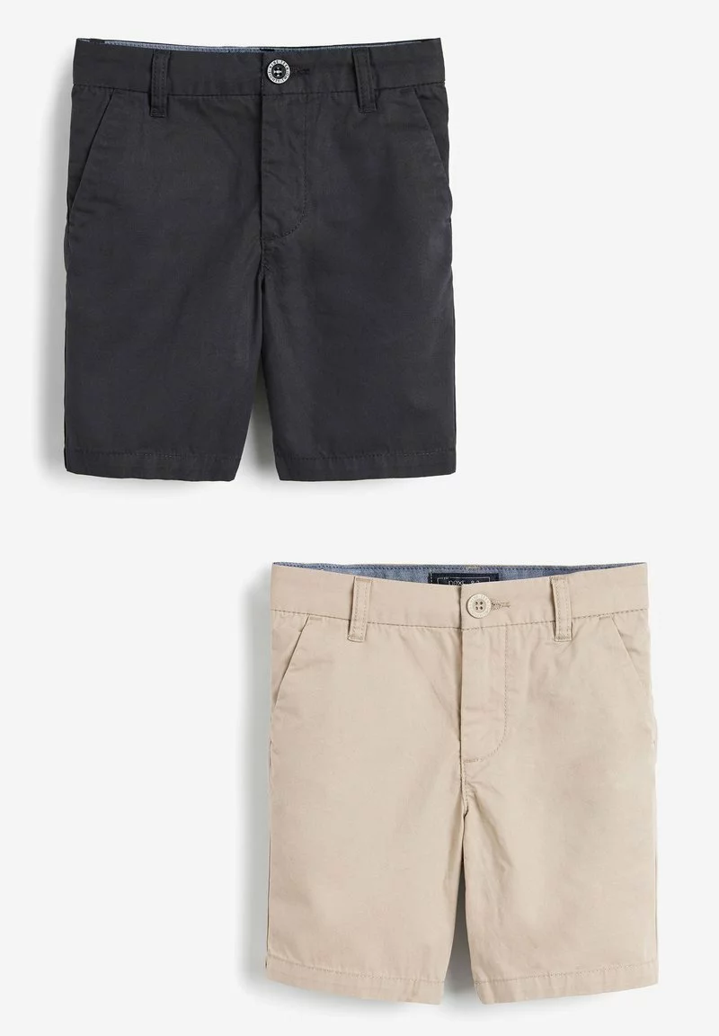 Next Kinder 2 PACK - Shorts - Beige/black 1 Next Kinder 2 PACK - Shorts - Beige/black