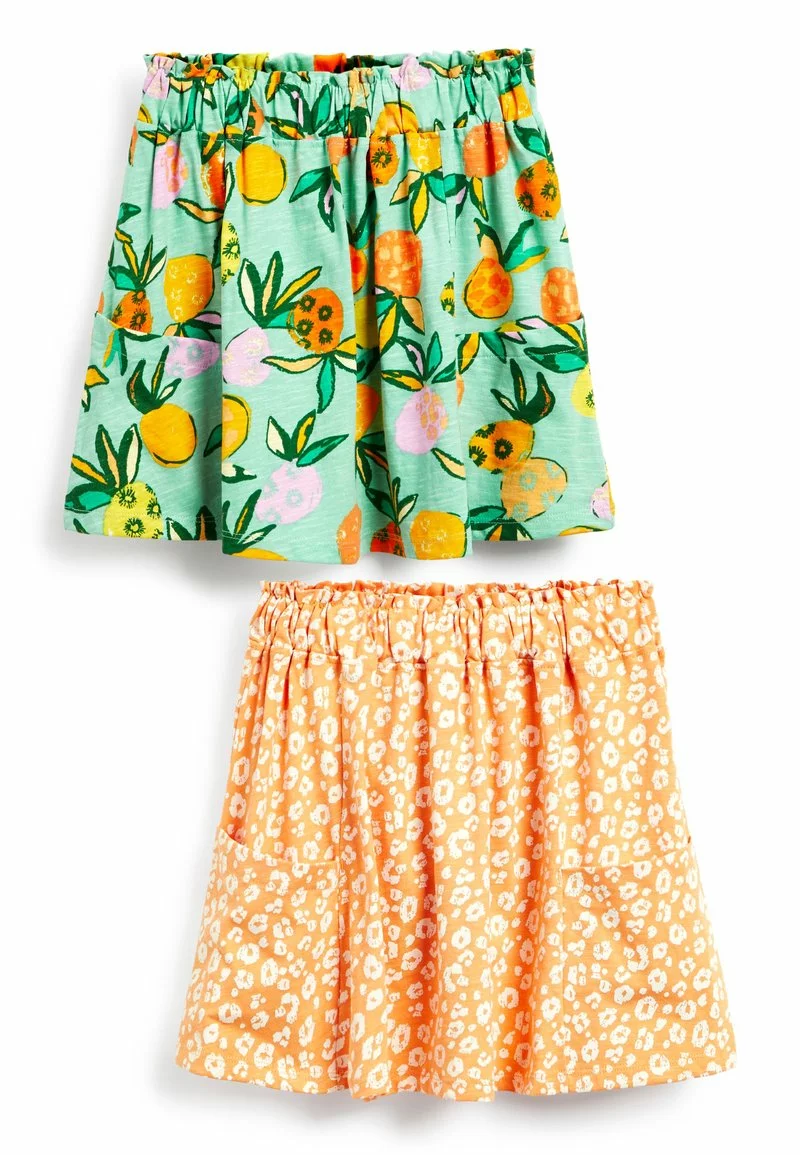 Next 2 PACK - A-Linien-Rock - Orange Blue Animal And Tropical Print | Kinder 1 Next 2 PACK - A-Linien-Rock - Orange Blue Animal And Tropical Print | Kinder