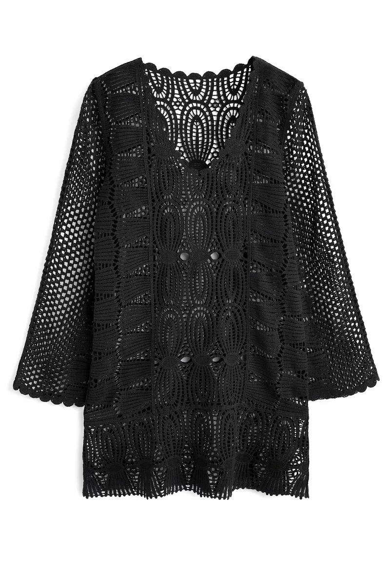 Next Damen LONG SLEEVED CROCHET - Freizeitkleid - Black 2 Next Damen LONG SLEEVED CROCHET - Freizeitkleid - Black – Bild 2