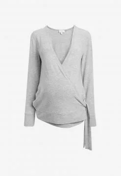 Next Damen MATERNITY/NURSING SOFT WRAP YOGA LOUNGE - Langarmshirt - Grey -Next Großes Kaufhaus e30c7a5fd28f406e8702dfd98dfdc980