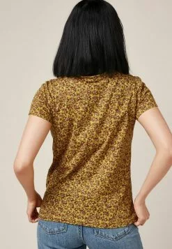 Next Damen SMOCK NECK SHORT SLEEVE - T-Shirt Print - Ochre Yellow Ditsy Floral -Next Großes Kaufhaus e38bff7362064493ab59f826369ca565