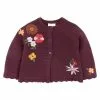Next Kinder FLORAL EMBROIDERED - Strickjacke - Purple