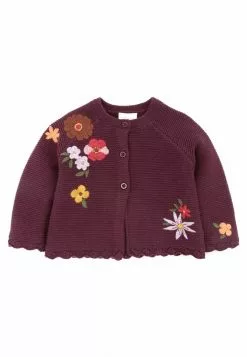 Next Kinder FLORAL EMBROIDERED - Strickjacke - Purple