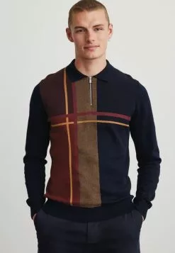 Next Herren CHECK - Poloshirt - Blue