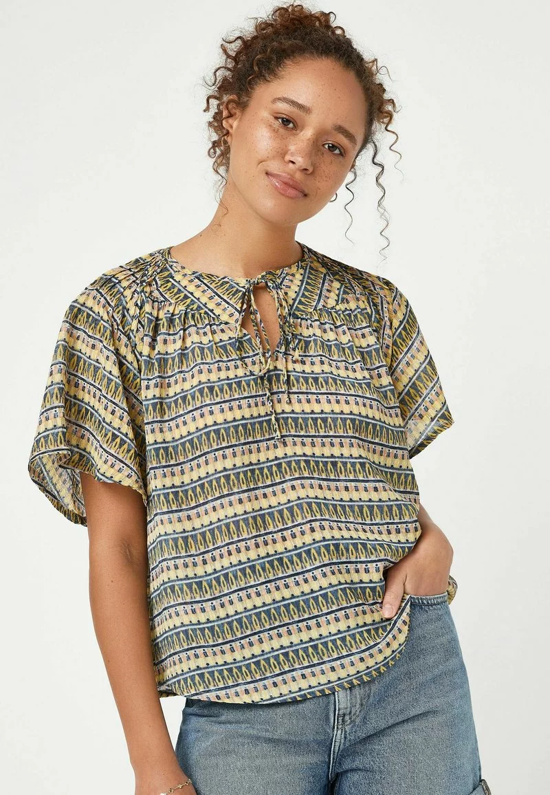 Next Damen FLUTTER - Bluse - Yellow Geo Print 1 Next Damen FLUTTER - Bluse - Yellow Geo Print