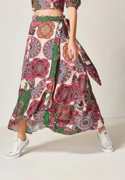 Next Damen Wickelrock - Multi Scarf Print