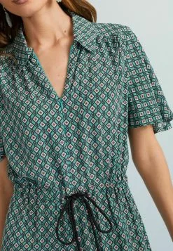 Next Blusenkleid - Green Geo Print | Damen -Next Großes Kaufhaus e501f341b2e44d3bbcc2a989eac8cc75