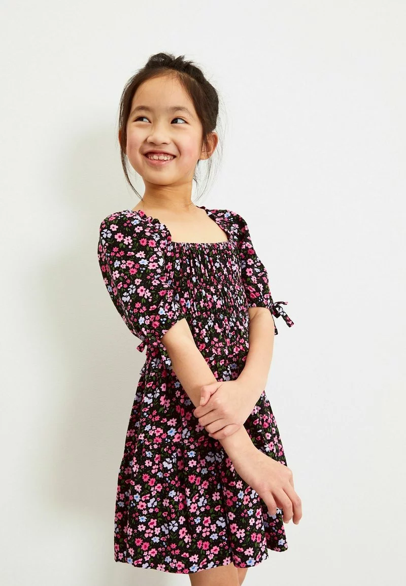 Next Kinder PRINTED SHIRRED - Freizeitkleid - Black Ditsy 1 Next Kinder PRINTED SHIRRED - Freizeitkleid - Black Ditsy