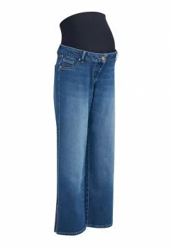 Next Damen OVER THE BUMP - Jeans Straight Leg - Mid Blue Denim