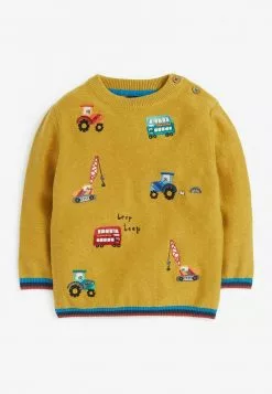 Next Kinder TRANSPORT EMBROIDERED - Strickpullover - Ochre