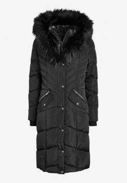 Next Damen MIT KUNSTFELLBESATZ - Wintermantel - Black -Next Großes Kaufhaus e67d84233ff949f48db1b109c30fab20