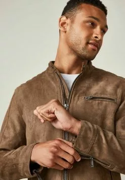 Next Herren RACER - Kunstlederjacke - Tan Brown -Next Großes Kaufhaus e7797839508643b494f3766f2117098e