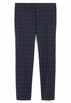 Next Herren CHECK SKINNY FIT - Stoffhose - Dark Blue