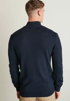 Next Herren HERRINGBONE - Strickpullover - Dark Blue