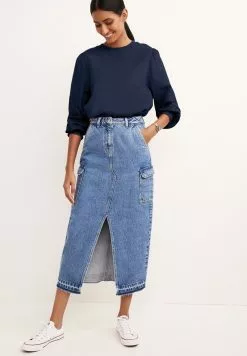 Next CARPENTER - Bleistiftrock - Dark Blue | Damen