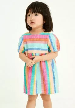 Next Kinder PUFF SLEEVE - Freizeitkleid - Multicoloured