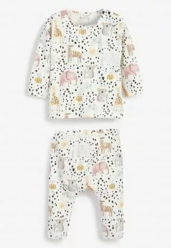 Next 2 PIECE ANIMAL PRINT SET UNISEX - Stoffhose - White