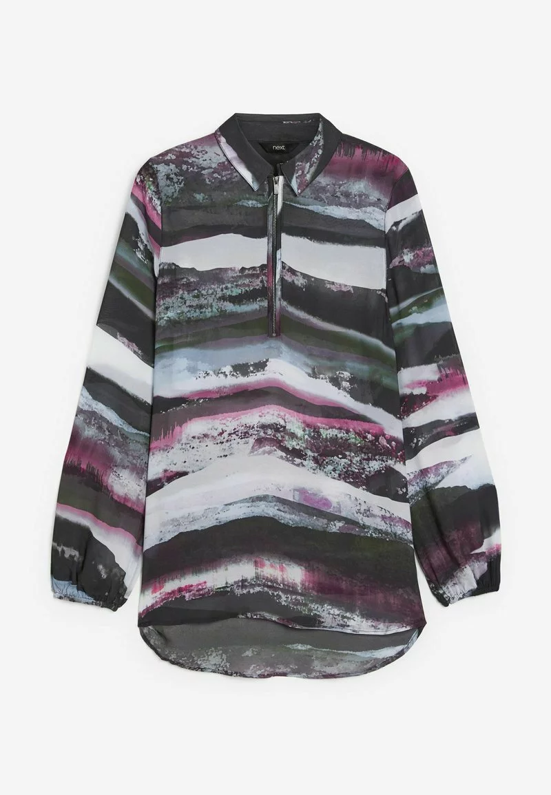 Next Damen ZIP NECK LONGLINE - Bluse - Black 5 Next Damen ZIP NECK LONGLINE - Bluse - Black – Bild 5