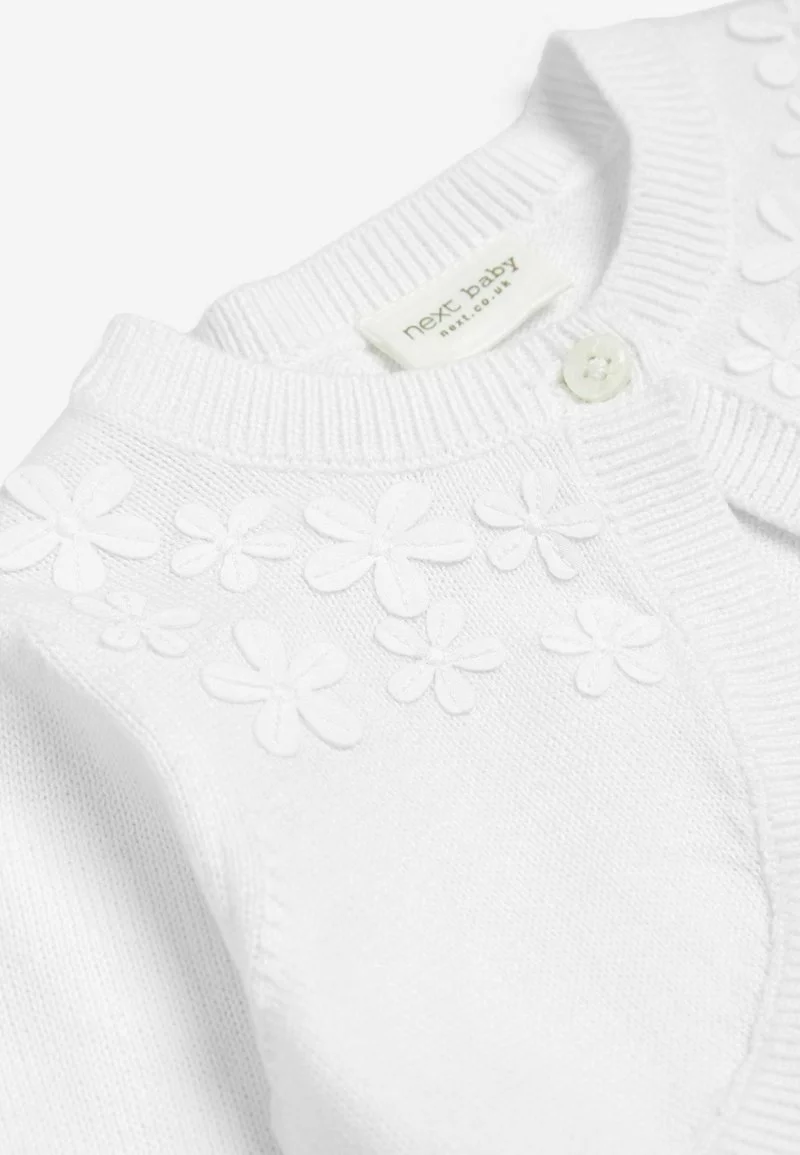 Next Kinder SHRUG - Strickjacke - White 3 Next Kinder SHRUG - Strickjacke - White – Bild 3