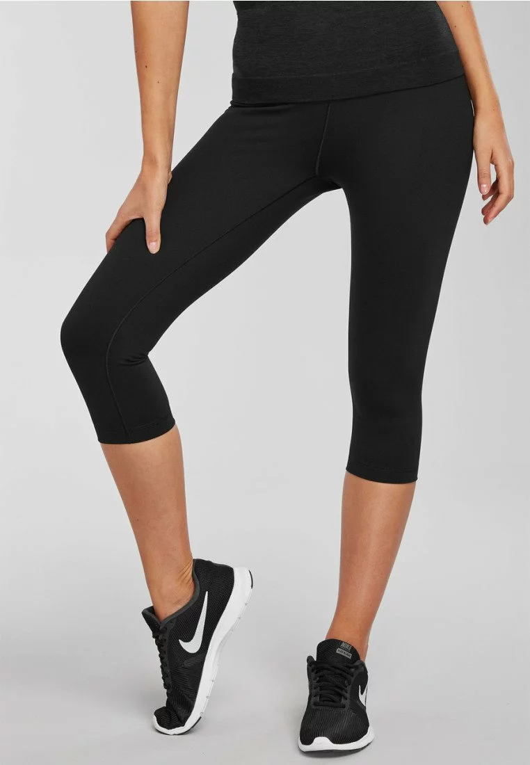 Next Damen CROPPED HIGH WAISTED - Leggings - Hosen - Black 1 Next Damen CROPPED HIGH WAISTED - Leggings - Hosen - Black