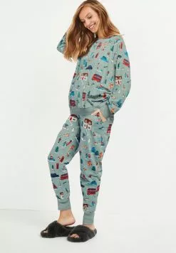 Next Damen Nachtwäsche Set - Green