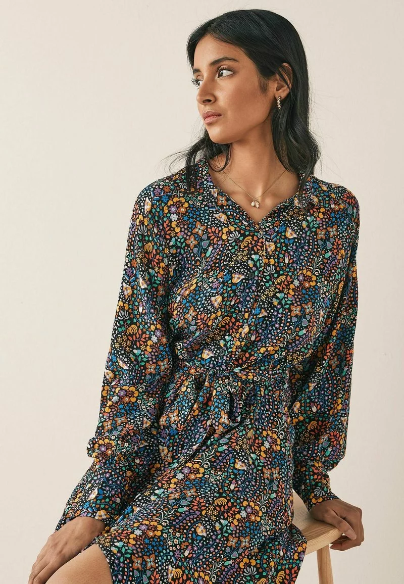 Next Damen Blusenkleid - Blue Multi Floral 2 Next Damen Blusenkleid - Blue Multi Floral – Bild 2