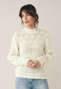 Next CROCHET PIE - Strickpullover - White | Damen