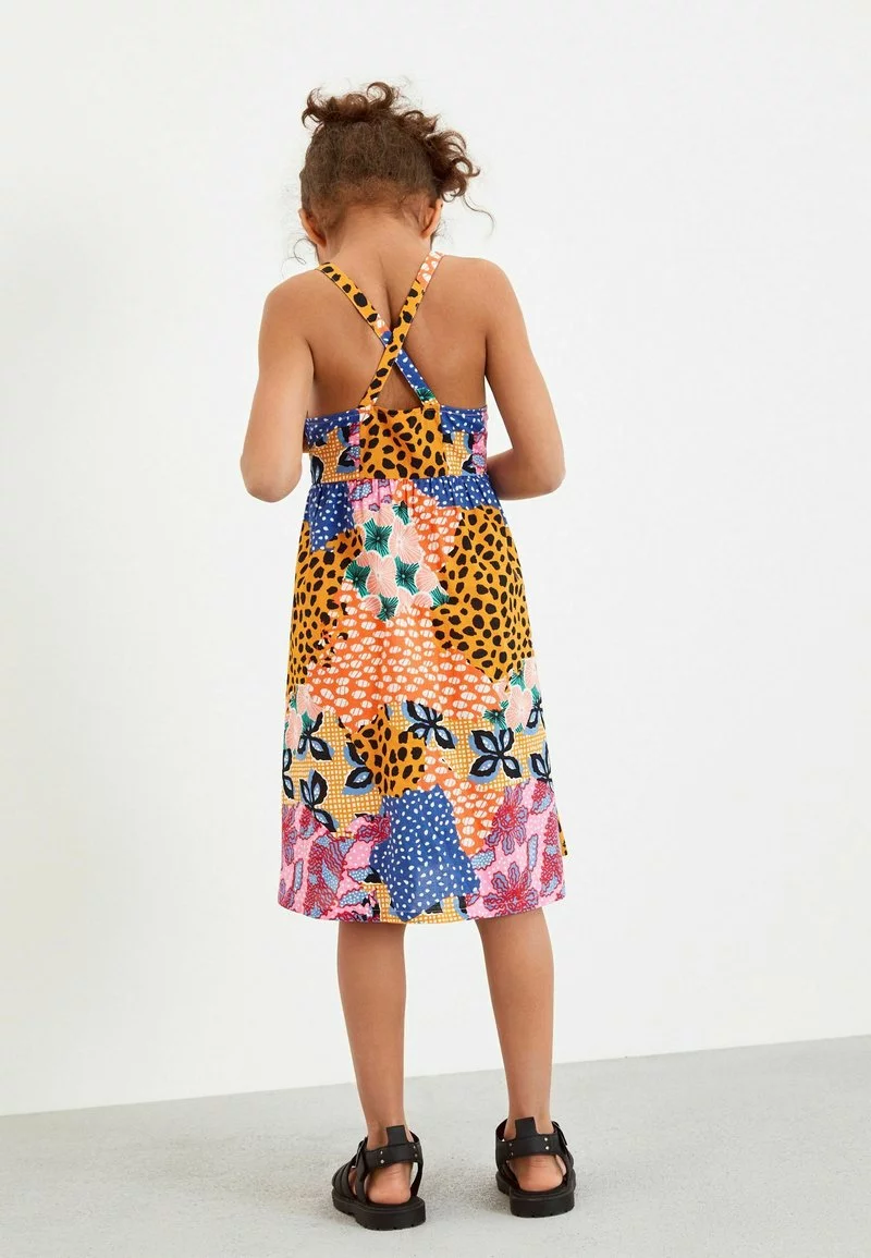 Next Kinder BUTTON - Freizeitkleid - Orange 2 Next Kinder BUTTON - Freizeitkleid - Orange – Bild 2