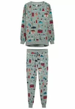 Next Damen CHRISTMAS MATCHING FAMILY WOMENS LONDON BUS - Nachtwäsche Set - Green