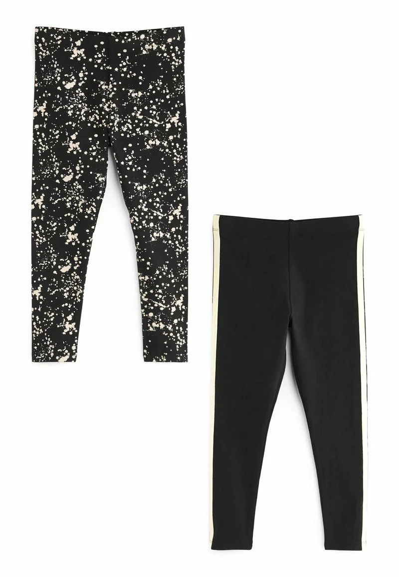 Next Kinder Leggings - Hosen - Black Mono Splat Print 1 Next Kinder Leggings - Hosen - Black Mono Splat Print