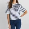Next Damen SHORT SLEEVE - T-Shirt Print - White Navy Blue