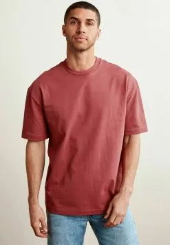 Next Herren T-Shirt Basic - Brick Red