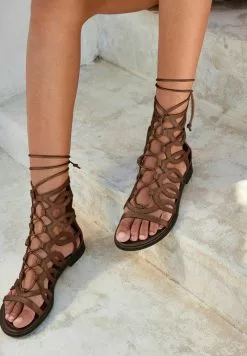 Next CAGED GLADIATOR - Riemensandalette - Tan Brown | Damen