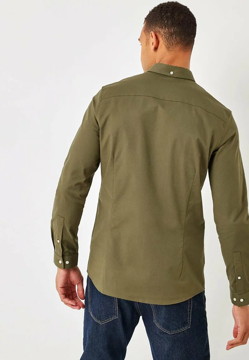 Next Herren LONG SLEEVE OXFORD - Hemd - Green 2 Next Herren LONG SLEEVE OXFORD - Hemd - Green – Bild 2
