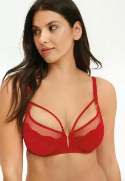 Next Damen DDG MESH NON PAD BALCONY - Bügel BH - Red