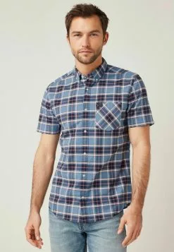 Next Herren STRETCH OXFORD - Hemd - Blue Check