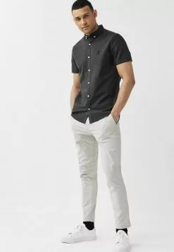 Next Herren STRETCH OXFORD - Hemd - Charcoal Grey