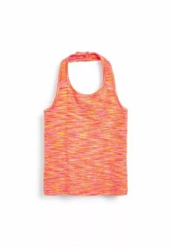 Next Kinder RIB HALTER-NECK - Top - Orange Space Dye