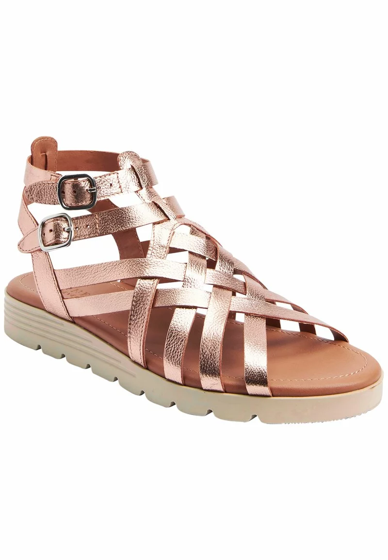 Next Damen Keilsandalette - Rose Gold Coloured 1 Next Damen Keilsandalette - Rose Gold Coloured