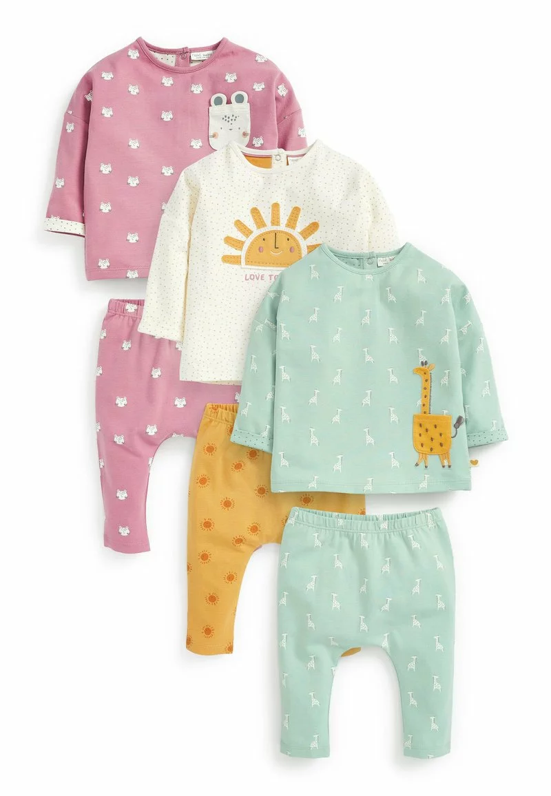 Next Kinder 6 PACK - Stoffhose - Yellow Pink Blue 1 Next Kinder 6 PACK - Stoffhose - Yellow Pink Blue