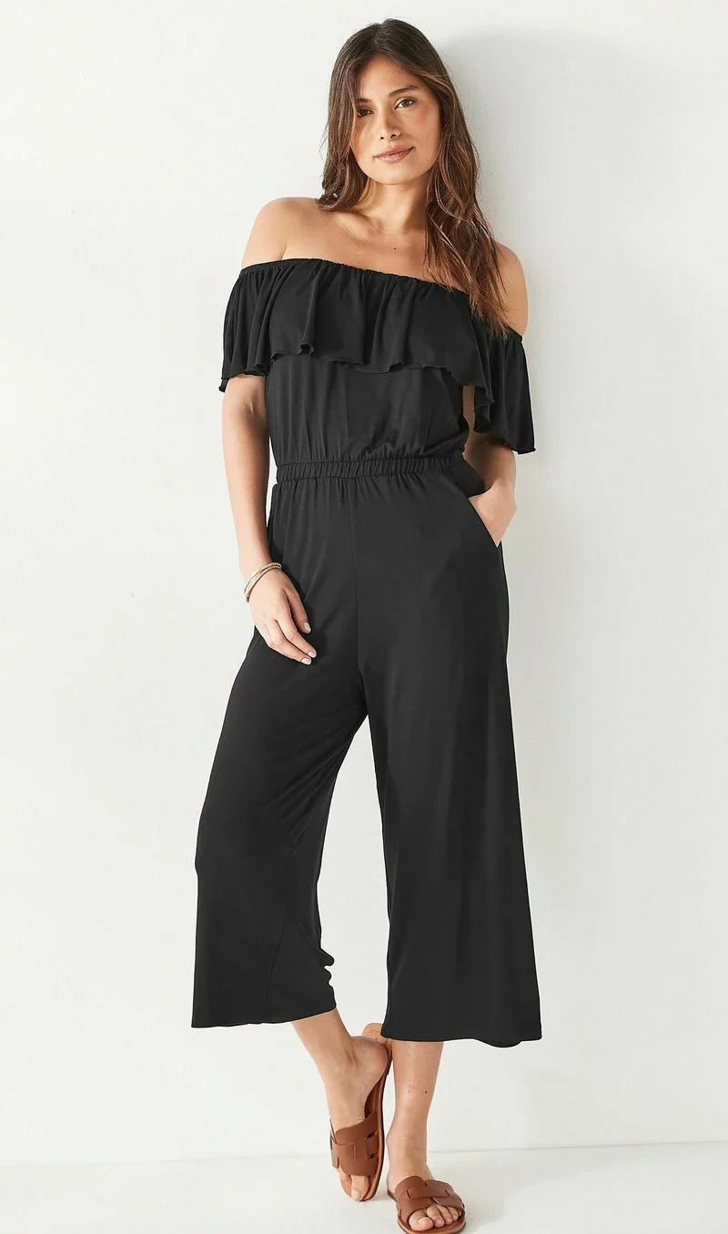 Next Damen OFF SHOULDER - Jumpsuit - Black 1 Next Damen OFF SHOULDER - Jumpsuit - Black