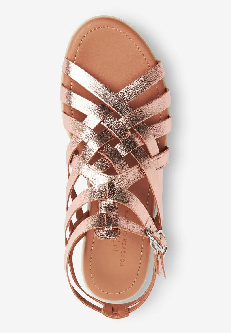 Next Damen Keilsandalette - Rose Gold Coloured 2 Next Damen Keilsandalette - Rose Gold Coloured – Bild 2