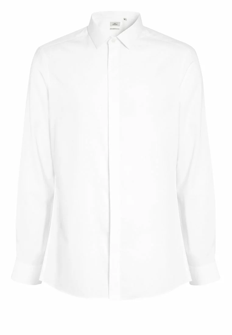 Next Herren TEXTURED CONCEALED PLACKET - Hemd - White 1 Next Herren TEXTURED CONCEALED PLACKET - Hemd - White