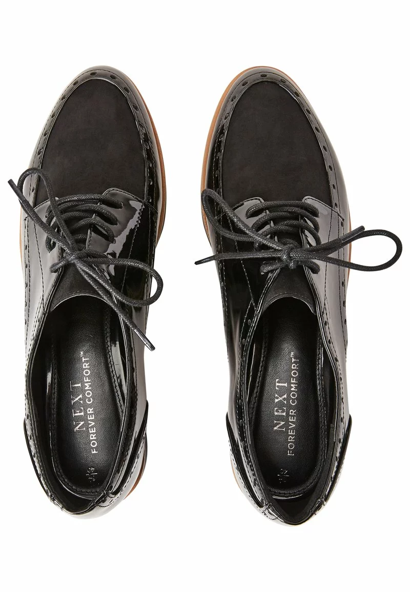 Next Damen FOREVER COMFORT® BROGUE DETAIL CHUNKY SOLE LACE-UPS - Sportlicher Schnürer - Black 1 Next Damen FOREVER COMFORT® BROGUE DETAIL CHUNKY SOLE LACE-UPS - Sportlicher Schnürer - Black