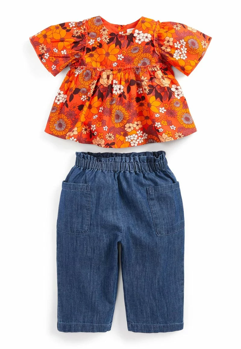 Next Kinder GEBLÃMTE UND IM SET - Jeans Straight Leg - Orange 1 Next Kinder GEBLÃMTE UND IM SET - Jeans Straight Leg - Orange