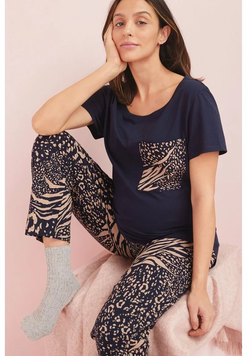 Next Damen Nachtwäsche Set - Navy Blue Animal 5 Next Damen Nachtwäsche Set - Navy Blue Animal – Bild 5