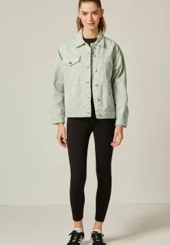 Next Damen OVERSIZED - Jeansjacke - Sage Green