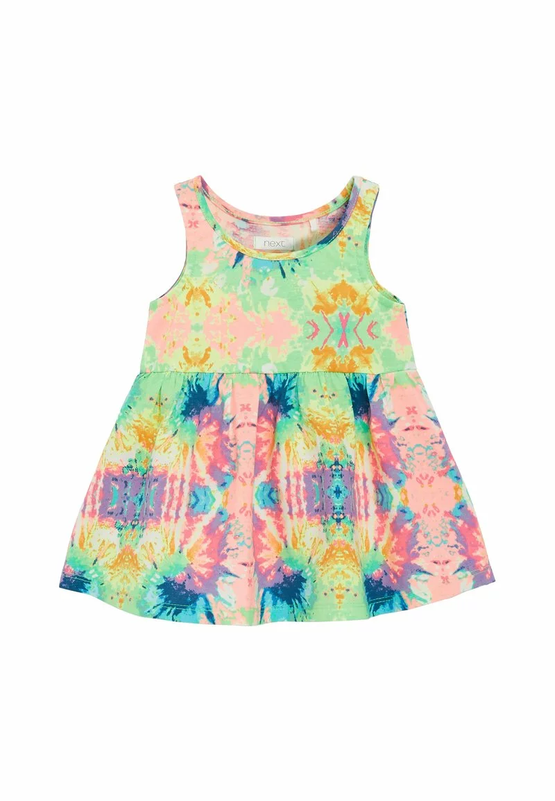 Next Kinder MULTI STRIPE - Jerseykleid - Yellow 1 Next Kinder MULTI STRIPE - Jerseykleid - Yellow